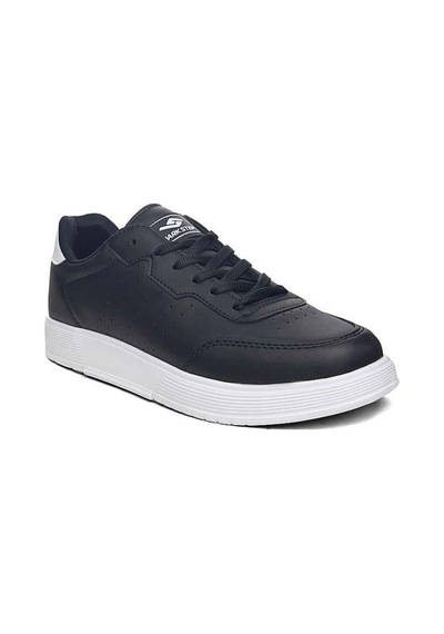 Dark Step 158-26 Cilt Deri Anatomik Erkek Sneaker Siyah-beyaz Siyah
