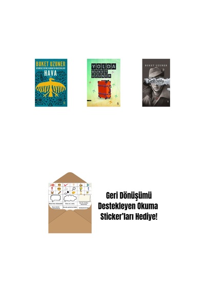 Uyumsuz Defne Kaman'ın Maceraları - Hava + Yolda + Gelibolu Ciltli + Okuma Sticker'ları