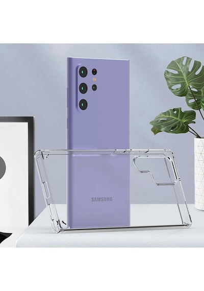 Zore Galaxy Uyumlu S22 Ultra Kılıf Msra Coss Kapak - Renksiz Renksiz
