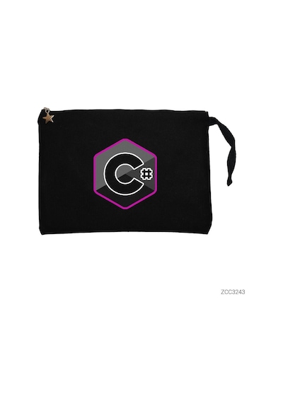 Zepplin Giyim C Sharp Siyah Clutch Astarlı Cüzdan / El Çantası Siyah