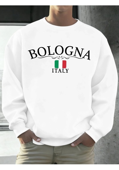 Startmore Tarzsokak Bologna İtalya Bayrağı Desen Kazaklar Erkekler Sokak Polar Spor Hipster Sonbahar Hip Hop Gevş Beyaz Startmore Tarzsokak Bologna İtalya Bayrağı Desen Kazaklar Erkekler Sokak Polar Spor Hipster Sonbahar Hip Hop Gevş Beyaz