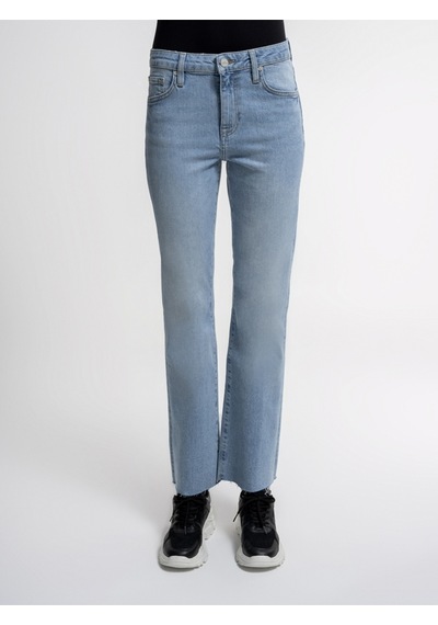 Flare Slim Fit Kadın Pantolon Denim