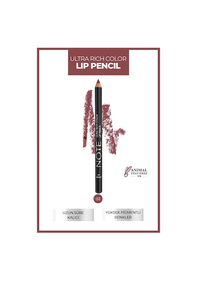 Note Cosmetique Ultra Rich Color Lip Pencil Dudak Kalemi 03 Nude - Nude