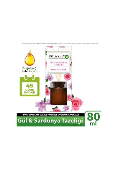 Air Wick Botanica Gül & Sardunya Tazeliği Çubuklu Oda Kokusu 80 ML