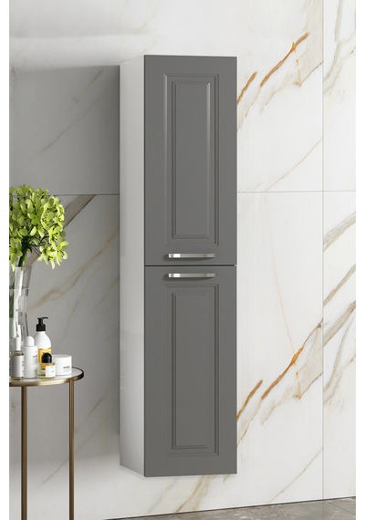 Salkım 35x167 Cm Beyaz-füme Balon Mdf Asma Banyo Boy Dolabı Beyaz - Füme Salkım 35x167 Cm Beyaz-füme Balon Mdf Asma Banyo Boy Dolabı Beyaz - Füme