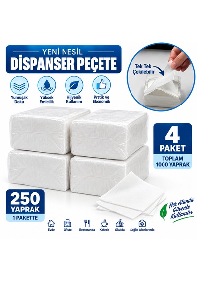 Dispenser Peçete Yeni Nesil 1000 Yaprak
