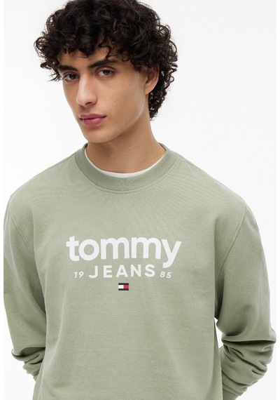 Tommy Hilfiger Tjm Graphıc Crewneck Ext Erkek Yeşil Sweatshirt - Dm0dm23392