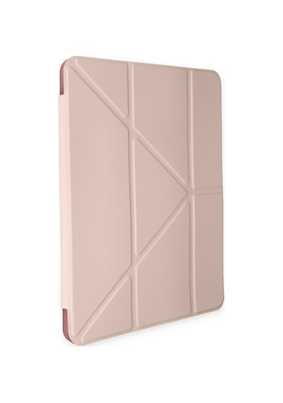 İpad Air 2 9.7 Uyumlu Kılıf Kalem Bölmeli Uyku Modlu Smart Case - Rose Gold Kapaklı Kılıf