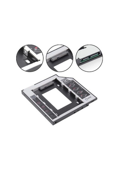 Gabble Dvd Yuvasına Takılan Ssd Hdd Kutusu 12.7 Mm Hdd Caddy Kızak