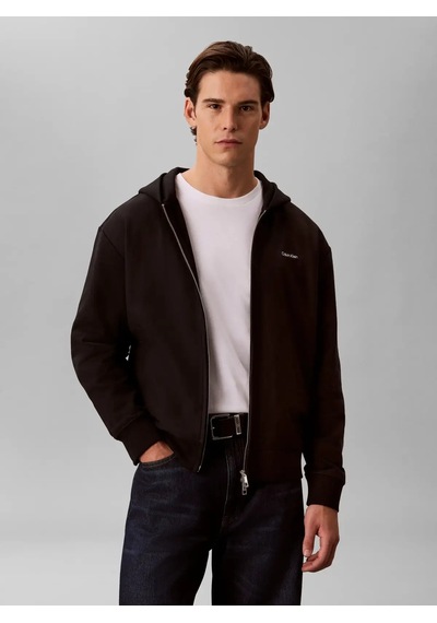 Calvin Klein Ls Mıcro Logo Dbl F, Ub1 Siyah Erkek Hoodie