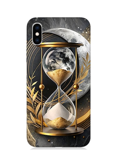Apple Uyumlu iPhone Xs Max Altın Kum Saati Desenli Silikon Kılıf
