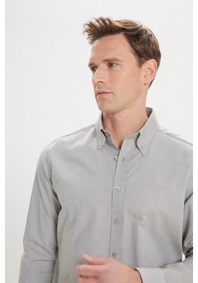 AC&Co / Altınyıldız Classics Erkek Yesıl Slim Fit Dar Kesim Düğmeli Yaka %100 Pamuk Oxford Gömlek Yeşil AC&Co / Altınyıldız Classics Erkek Yesıl Slim Fit Dar Kesim Düğmeli Yaka %100 Pamuk Oxford Gömlek Yeşil