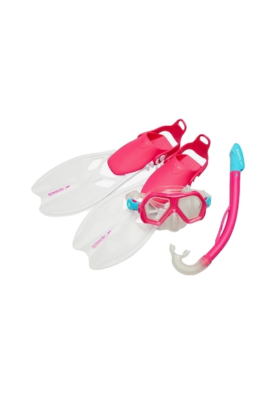 Speedo Unisex Çocuk Maske Şnorkel Palet Set Dual Pembe Ma Pembe