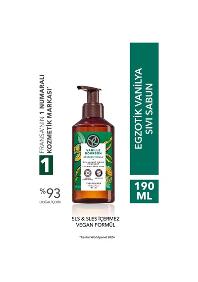 Yves Rocher Sıvı Sabun- Egzotik Vanilya - Sls,sles İçermez,vegan-190ml