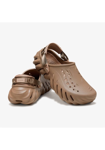 Crocs Echo Unisex Kahverengi Terlik Düz 207937 Kahverengi