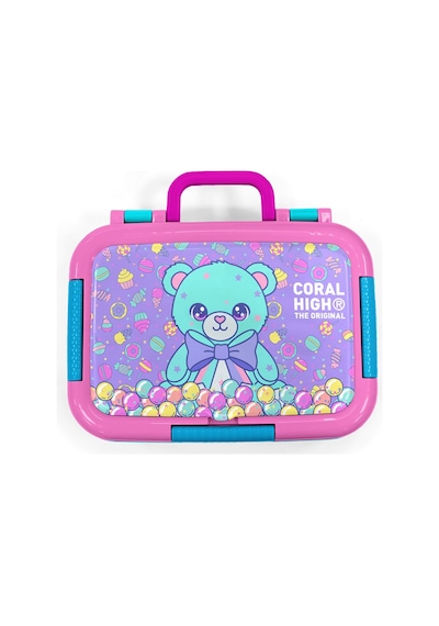 Coral High Kids Milka Şeker Ayıcık Desenli Paslanmaz Çelik Beslenme Kabı 39105 Mor