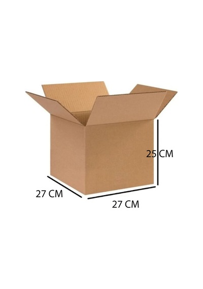 Kutu Boş Karton Koli Tasıma Kolisi 27x27x25 Orta Boy 5 Li Adet 27 X 27 X 3