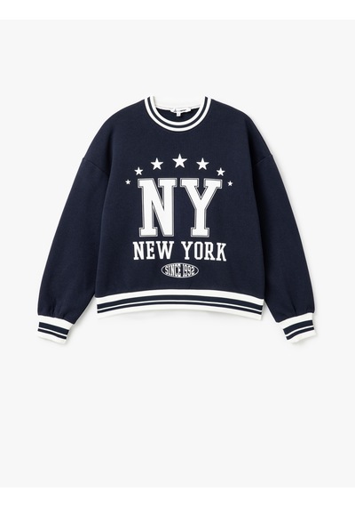 Koton Kolej Baskılı Bisiklet Yaka Biyeli Oversize Sweatshirt Lacivert 5sal10576ık Lacivert Koton Kolej Baskılı Bisiklet Yaka Biyeli Oversize Sweatshirt Lacivert 5sal10576ık Lacivert