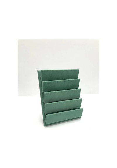 Yerli Üretim Süet Kumaş 20/16 Cm Yeşil Renk Ayaklı Küpe Standı Çok Renkli