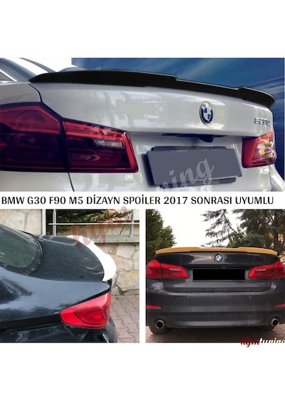 Bmw 5 Serisi G30 Yarasa Spoiler. Parlak Siyah Boyalı
