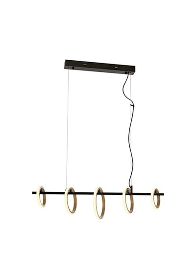 Tr Sarı Siyah Boyalı Modern Avize Led Metal Pleksi 80x20cm Diğer