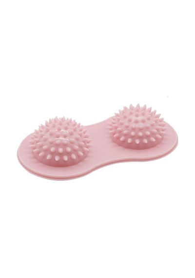 Çift Topuzlu Ayak Refleksoloji Masaj Aparatı Pembe, Acupressure Masaj Aleti Karışık