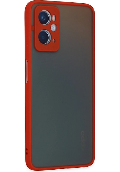 Gld-spt- Newface Oppo A96 Kılıf Montreal Silikon Kapak - Kırmızı