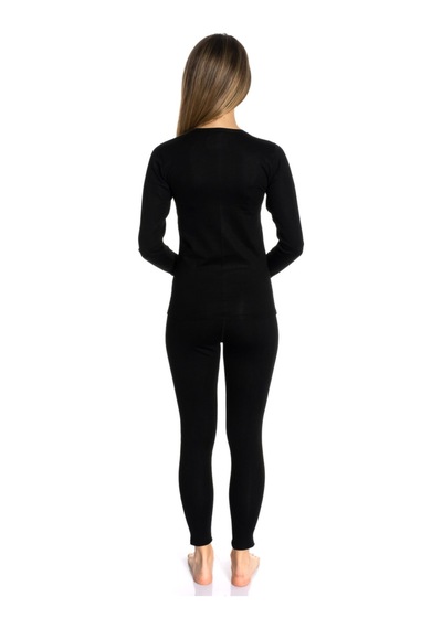 Dertex Thermal Bayan Uzun Kol Takım Siyah Siyah
