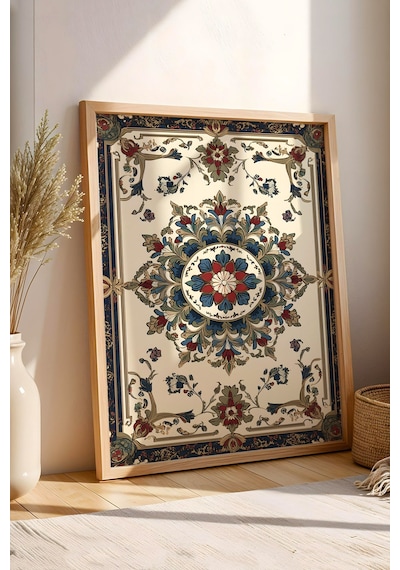 Premium Osmanlı Tezhip Sanatı Şemse Motifli Çerçeveli Tablo - Lüks Ramazan Özel Seri Duvar Dekoru Kayın Premium Osmanlı Tezhip Sanatı Şemse Motifli Çerçeveli Tablo - Lüks Ramazan Özel Seri Duvar Dekoru Kayın