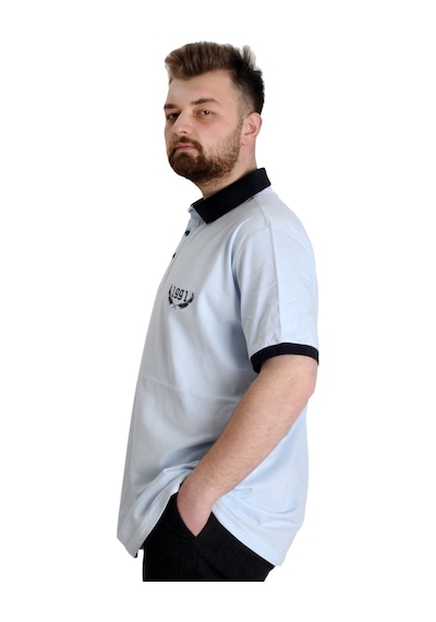 Mode Xl Büyük Beden Erkek Polo T-Shirt 1991 23341 Mavi 001 Mode Xl Büyük Beden Erkek Polo T-Shirt 1991 23341 Mavi 001