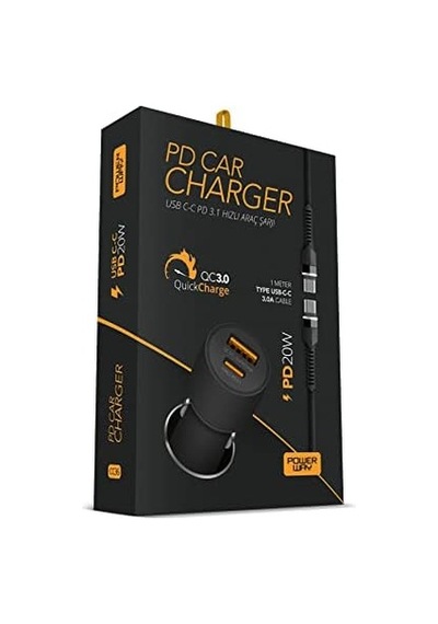 Cc36 3.1a Pd20w Type-c To Type-c Hızlı Şarj Yeni Nesil Araç Şarj Aleti Çakmaklık