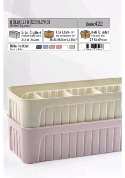Bölmeli Düzenleyici No1 / Divided Organizer No1 Pembe