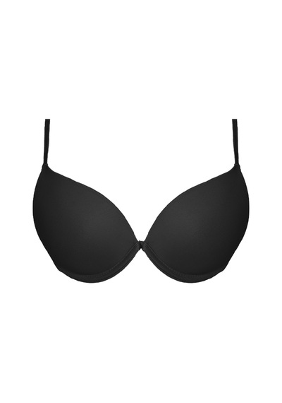 Grımelange Deves Lol Up Push Up Yumuşak Dokulu Balenli Siyah Sütyen