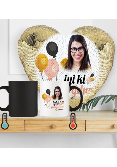 Kişiye Özel Iyi Ki Doğdun Sihirli Set 3 Altın Yaldız