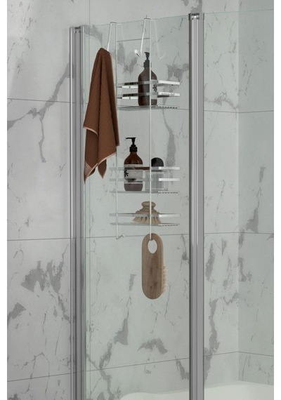 Geseus Üç Katlı Asmalı Banyo Duş Rafı Krom Lm580