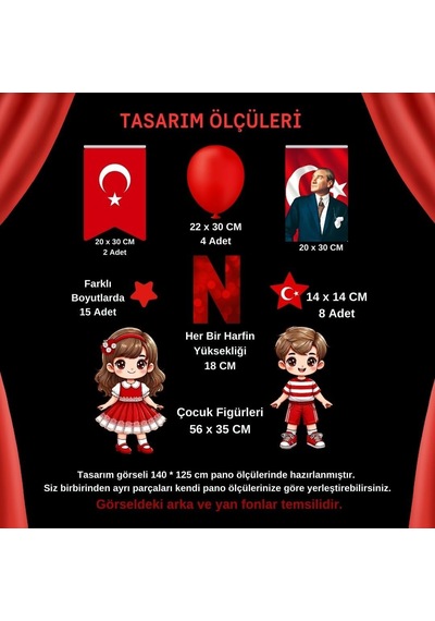 23 Nisan Kutlu Olsun Pano Süsü Genel