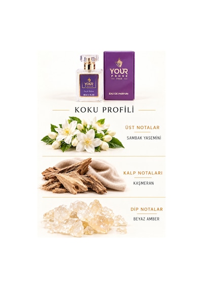 Your Prose K113 Yasemin Ve Kaşmir Ağacı Notalı Sıcak Beyaz Çiçeksi Kadın Parfümü Edp 50 Ml - 8690352000012yp113