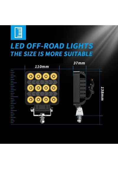 Off Road Çalışma Lambası Ve Sis Farı 4 İnç Selamlamalı Çakar İkaz Gündüz Led Drl 2 Mod 12/24 V