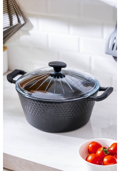 Acar Diamente Derin Tencere - 28 Cm Siyah