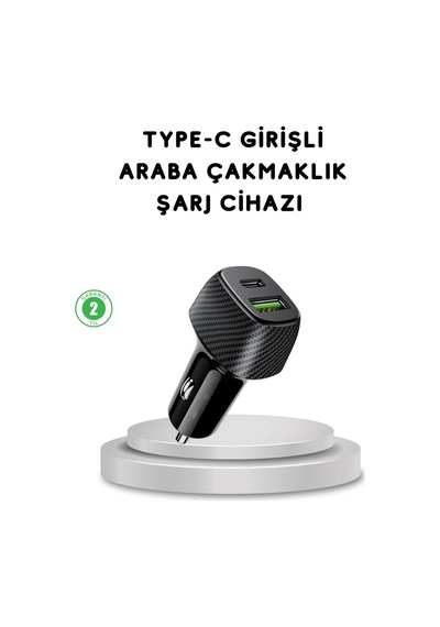 Ers 38w Araç Şarj Cihazı Type-c Pd Usb Hızlı Şarj Çift Port