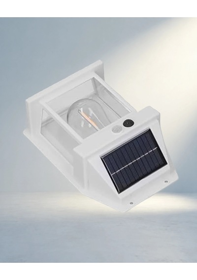 Dış Mekan Sensörlü Güneş Enerjili Duvar Lambası Ip65 Su Geçirmez Renkli