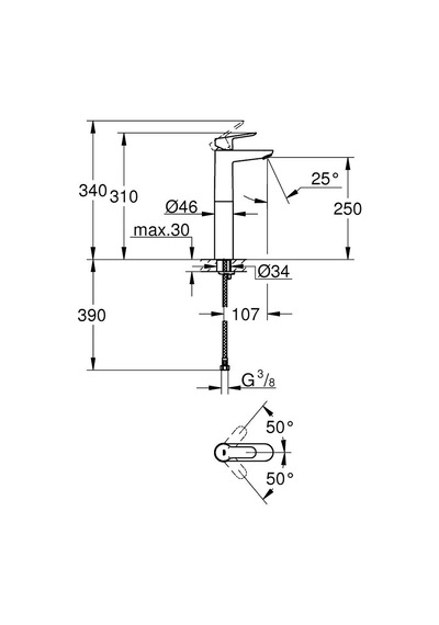 Grohe Bauedge Çanak Lavabo Bataryası 23761000