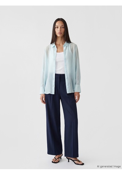Lcwaıkıkı Classic Yeşil Oversize Kadın Gömlek