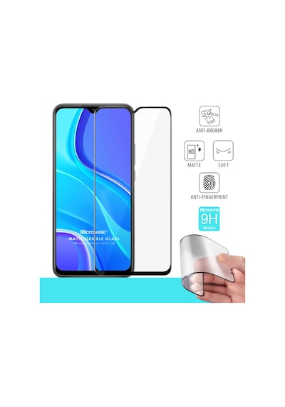 Microsonic Xiaomi Redmi Note 9 4g Seramik Matte Flexible Ekran Koruyucu Siyah