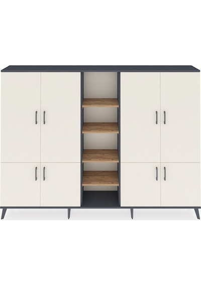 Arges Dolap 14 Raflı 8 Kapaklı 220x30x163 Antrasit-aytaşı/çam Aytası/atlas Çam - Antrasıt Arges Dolap 14 Raflı 8 Kapaklı 220x30x163 Antrasit-aytaşı/çam Aytası/atlas Çam - Antrasıt