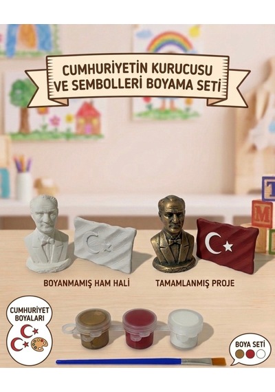 Atatürk-bayrak 2'li Bıblo Set