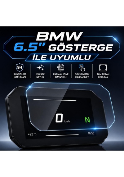 Bmw Motosiklet 6.5 İnç Tft Gösterge Ekran Koruyucu 9h Nano Parlak Adventure, Sport, M, Roadster Ve Urban Mobility Modelleriyle Uyumlu