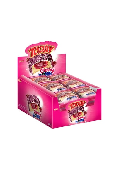 Today Cherry Bomb Vişneli Kek 50 Gr. 24 Adet (1 Kutu)