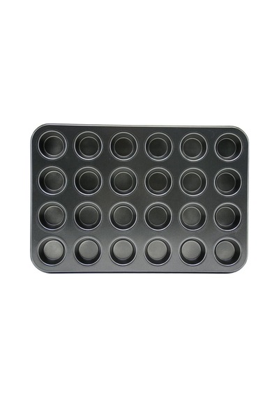 İbico İ22-377 Metal Muffin Ve Kek Kalıbı 24 Gözlü - Siyah Düz