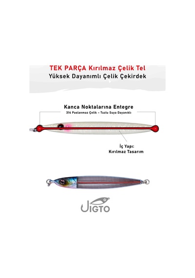 Jig, Zoka, Suni Yem, Glow Uv Metal Jig, 60gr 10cm Razor 60
